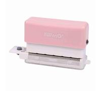 ZJchao Mini Portable Paper Puncher 6 Hole Punch 3 Sheets Capacity Loose Leaf Puncher 5.5mm Hole Diameter for A4 B5 A5 (Pink)