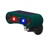 ZJchao Motion Sensor Alarm Outdoor Detector Solar Powered Ultrasonic Sound Light with 4 Adjustable Modes Red Blue Strobe Lights for Home Security