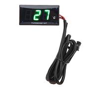 ZJchao Motorcycle Digital Temperature Gauge - Ultra Thin DC 12V LCD with 22mm Sensor Adapter for Most Bikes, Alert Feature & Easy Installation Red (Green)