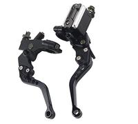 ZJchao Motorcycle Dual Hydraulic Handlebar, Motorcycle Levers 1 Pair 7/8" Universal Brake Clutch Cylinder Reservoir Levers