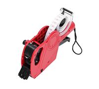 ZJchao MX5500 Sanwa Pram Manual Labeling Machine MX5500-8 Digits Tag, Portable Marking Tool with Ink Cartridge - Ideal for Clothing, Luggage, Toy Labeling (Red)