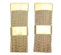 ZJchao Nail Art Bits Cleaning Brush, 2 Pieces Golden Mini Copper Wire Brush Efficient Dust Removal Rust Polishing for Nail Salon Home Use Copper Wire Gold 6cm (2 Sets)