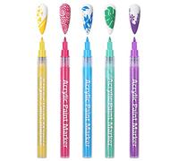 ZJchao Nail Art Pen, 10 Colors Quick Dry Nail Polish Pen with Fine Tip for Nail Design, Nail Decoration, Nail Drawing (Group B: 06+07+08+09+10)