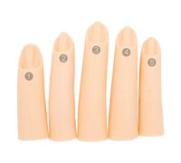 ZJchao Nail Art Practice Fake Finger Nail Art Training Hand Nail Art Silicone Finger with Design for Beginners Gel Acrylic Painting