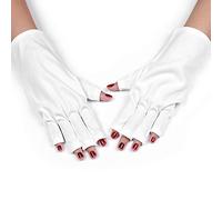 ZJchao Nail Gloves Uv Light, 1 Pair of Uv Conservation Gloves, White with Manicures for Nail Tech for Gel Manicures for Women Men Protect Hands