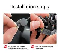 ZJchao Non Slip Car Dashboard Mat, 360 Rotating Phone Rubber Mat for Phones Sunglasses Keys, Hidden Bracket Dashboard Sticky