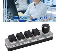 ZJchao One Handed Gaming Keyboard 4 Key Programmable Mechanical Keypad with Adjustable RGB and Custom Shortcuts for OS X