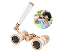 ZJchao Opera Glasses, Binoculars 3X25 Opera Binocular Telescope Small Telescope Theater Portable for Women Girls Children (White)