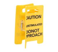 ZJchao Overstimulated Caution Sign Hair Claw, Funny Yellow Hair for Thick with Strong Grip Wide Teeth, Novelty Accessory Women Friends Coworkers (Yellow)