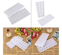 ZJchao Paint Palette, Painting Supplies 21 X 10 X 2 Cm Watercolor Palette 24 Compartments for Both Students and Professional Artists