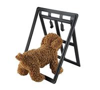 ZJchao Pet Door, Cat Dog Door Magnetic Locking Flap for Screen Window Gate with Interior Exterior Two Pieces Easy Install (Black #03)