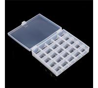 ZJchao Plastic Bobbin Box Sewing Machine Bobbin Organizer Storage Case with Flap Type Cover for 25 Spools Transparent Clear Design