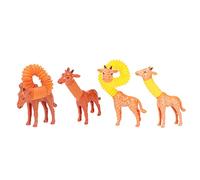 ZJchao Pop Tubes Giraffe Fidget Toy Stretchable Rotatable Animal Shape DIY Educational Stress Relief Toys for 3-5 Year Olds with Safe Durable Plastic Material