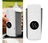 ZJchao Portable Bottle Warmer, Electric Milk Heater 6 Temperature Levels 360 Even Heating with Night Light for Home Outdoor Travel Baby Feeding Essential ABS Material