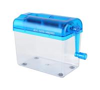 ZJchao Portable Shredder Paper A6 Mini Manual Paper Shredder By SecureCut Hand Crank Shredding Device for Home Office and School Use Grey 6.57 X 3.94 X 5.75 Inch (Blue)