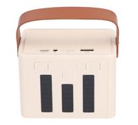ZJchao Portable Speaker with Wireless Microphone Speaker System, LED Light for Home Karaoke, Family Gathering, Outdoor Activities (Ivory)