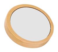 ZJchao Portable Wood Mirror, Hand Mirror, Wooden Handle Round for Cosmetic Makeup Clear Reflection with Smooth Edges Vanity Cosmetic Travel Mirrors, Compact Size for Purse and Portable Use