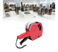 ZJchao Price Label Machine, 8 Digits Price Tag Gun with Cartridge Label Maker Pricing Gun Kit Numerical Tag Gun Numerical Tag Gun Price Marking Tool for Office Grocery Store Marking (Red)
