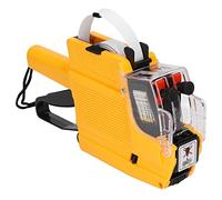 ZJchao Price Tag Gun Label Marker Tool for Office Retail Store - 10 Digits 2 Lines Price Attacher Yellow