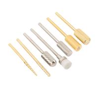 ZJchao Professional Nail Drill Bits Set Durable Tungsten Steel Nail Grinding Heads for Acrylic Gel Nails Manicure Pedicure At Home Salon 7PCS