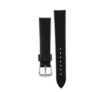 ZJchao PU Leather Watch Band, Universal Replacement Strap for All Watches, with Easy Connect Buckle, Soft Comfortable Breathable, 19mm, 1 Pair, Red Black (Black)