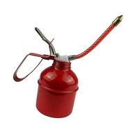 ZJchao Pump Oiler Little Iron Red Lever Manual Oiler Can with Flexible Hose for Efficient Lubrication - Oil Can Pump for Machinery, Vehicles & Household Maintenance (270ml)