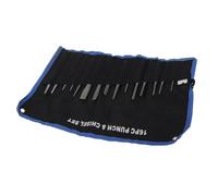 ZJchao Punch Set, Center Punch 16Pcs Mechanics Punches and Chisel Set Pin Centre Taper Cold Gauge and Chisel with Storage Pouch for Working with Wood, Metal, Automotive