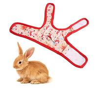 ZJchao Rabbit Vest Harness Set, Pet Christmas Costume Leash with Father Santa Pattern for Small Animals Chinchillas Hamsters Guinea Pigs (L)