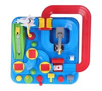 ZJchao Race Track Car Set DIY Assembly Toy Kit for Kids 3+ with Mechanical Connecting Rod Structure No Battery Required Sturdy ABS Material Indoor Play Preschool Toddler Toys