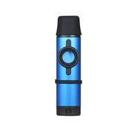 ZJchao Rain Drum, Drum Set Aluminum Alloy Kazoo Woodwind Instrument Musical Instrument for Beginners Silver (Blue)