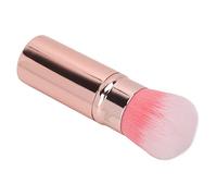 ZJchao Retractable Makeup Brush, Retractable Kabuki Brush with Lid Fiber Hair Kabuki for Makeup Artist (Pink)