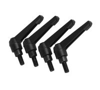 ZJchao Rotate The Locking Handle, Male Thread Adjustable Handles with Adjustable Fixing 4PCS M8 Male Thread Plastic Locking Lever Knobs Metal Machine Knobs (Screw Length 16MM)
