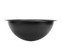 ZJchao Round Bathroom Sink 400x160mm Stainless Steel with Drain for RV Boat 304 Grade Flat Bottom Utility Sink for Wet Room and Mobile Homes