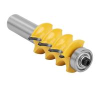 ZJchao Router Bits, 3/16" Radius Triple Bead Trim Router Bit Beading 1/2" Shank Woodworking Tool for Solid Wood, Hardwood, Particle Board