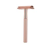 ZJchao Safety Barber Straight Vane/Wing Stainless Steel Shaving Tool, Black, Silver, Rose Gold with Premium Stainless Steel Safety Barber Straight Vane/Wing / (Rose Gold)