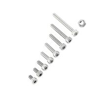 ZJchao Screw Assortment, Machine Screw Assortment Kit Stainless Steel Hex Socket Screw/Fastener 300pcs M2.5 A2 And Nut Set With Hex Nuts (A: Cap head)