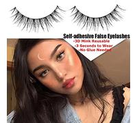 ZJchao Self Adhesive False Eyelashes Long Extension No Glue Needed Easy Apply for Quick Makeup Black (8/8/2 28.00)