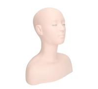 ZJchao Silicone Mannequin Head for Facial and Massage Practice, Shoulder Model for Skincare Training and Beauty Education