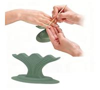 ZJchao Silicone Nail Art Finger Rest Whale Tail Design with Strong Suction Cup Base Non Slip Widened Thickened Base for Manicure Nail Art Enthusiasts Professional or At Home Use (Green)