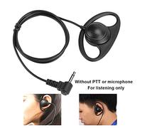 ZJchao Single Earbud, 2PCS Mobile Phone,3.5mm Plug Ear Hook Earpiece Large Loudspeaker Ear Hanging Headset Listen Only Earphone One Earbuds Mono Earbud Without Microphone