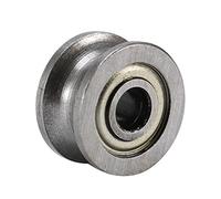ZJchao Small Bearings, Linear Bearing 10pcs U624ZZ U Groove Ball Pulley Pulley Wheel Deep Metal Rail Ball Wheel for Rail Track Linear Motion System 4x13x7mm