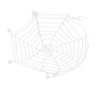 ZJchao Spider Web Decoration, Wall Web Real Scary Spider String Rope Props 3.6m White Round Net Spooky Cobwebs Spiderweb for Outdoor Graveyard Party Yard Lawn House Halloween Decor