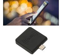 ZJchao Square Card Reader, RFID Id Mobile Phone Card Reader Square Credit Card Reader Intelligent Id Card Machine With Type C Interface For 125Khz Portable Smart Card Reader (Black)