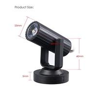 ZJchao Stage Spotlight, Pinspot Light Spotlight Superb LED Mini Spot Lamp Stage Lighting With Its High Transparency Mirror and Divergent Design for Various Environments Like DJ Shows, (Multicolor)