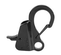 ZJchao Stainless Steel Adjustable Sliding Boat Anchor Hook Knotless System with Spring Lock for 3/8 Inch Lines (Black)