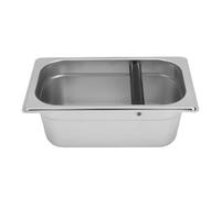ZJchao Stainless Steel Coffee Knock Box Large Capacity with Slick Interior Finish for Home Cafe Office, Built in Knocking Rod Compatible with Most Coffee Machines 26.6 X 16 X 10 Cm