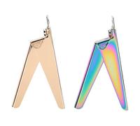 ZJchao Stainless Steel False Nail Tip Clipper, for Artificial, Acrylic and Gel Nails, U-Shaped Nail Scissors, with Tightness Adjustment Knob, Removable, 2-Piece Set