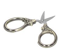 ZJchao Stainless Steel Sewing Scissors Embroidery Thread Tailoring Scissors Portable Ergonomic Design for Home Travel DIY Craft (Bronze)