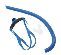 ZJchao Swimming Snorkel For Swimming Laps, Swim Snorkel Front Mounted Gear Silicone Mouthpiece Training Breath Gear Swim Training Breath (Blue)