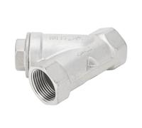 ZJchao Threaded Inlet Strainer, Strainer Connector/Adapter Y Type 3/4in DN20 304 Stainless Steel Double Layer Mesh Thread Y Filter for Water Oil Gas